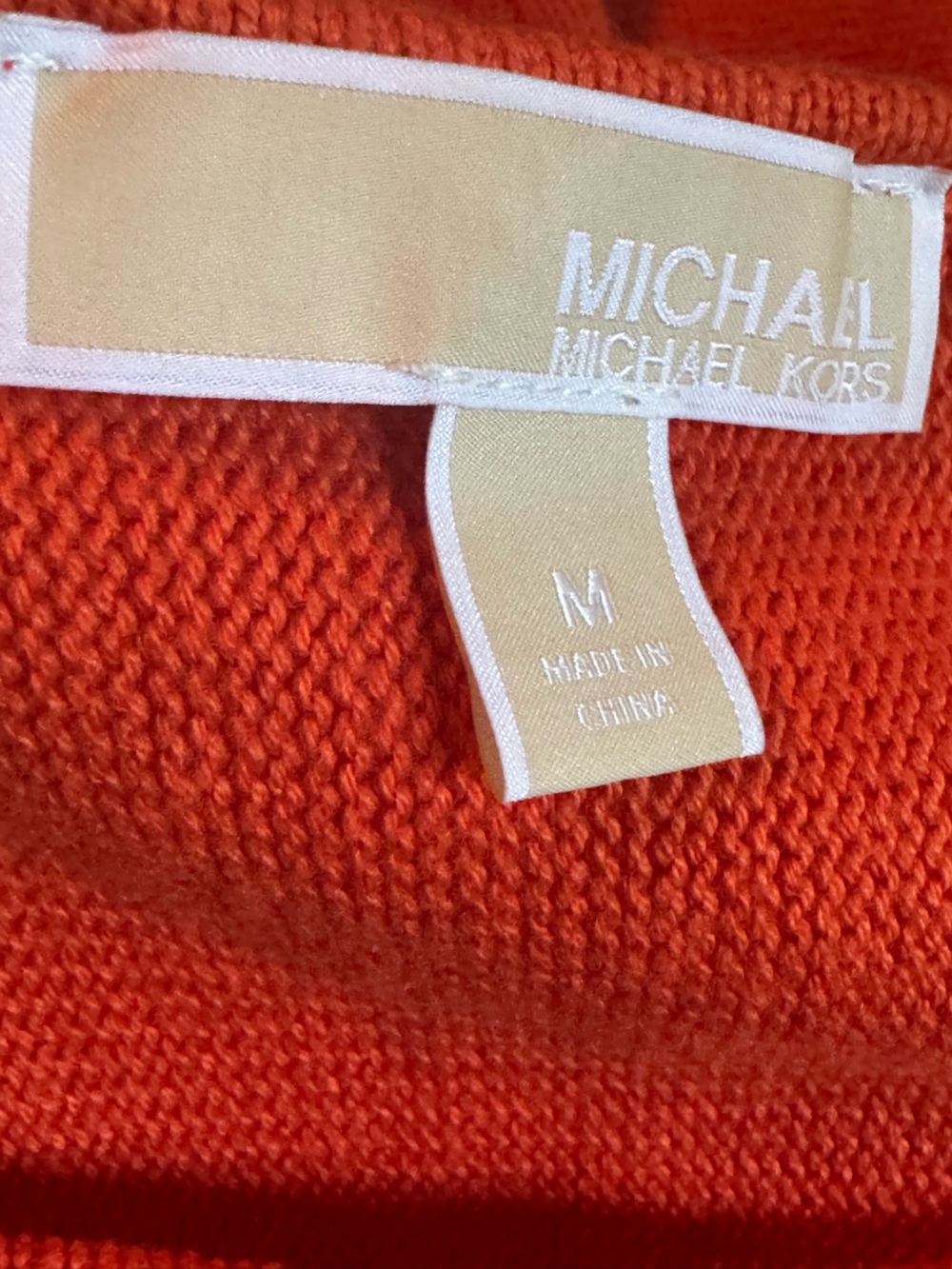Michael Kors Women's Bright Orange Boatneck Pullover medium - Picture 9 of 10